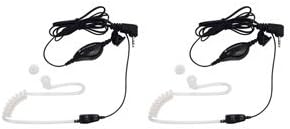 Motorola 1518 Surveillance Headsets with PTT Mic, Black - Pack of 2