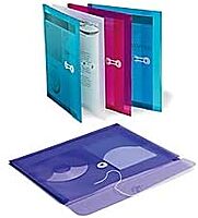 Office Depot Brand Poly String Envelopes, Letter Size, Assorted Classic Colors, Pack Of 5
