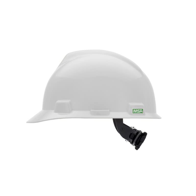 MSA 477477 V-Gard Cap Style Safety Hard Hat With Fas-Trac III Ratchet Suspension | Polyethylene Shell