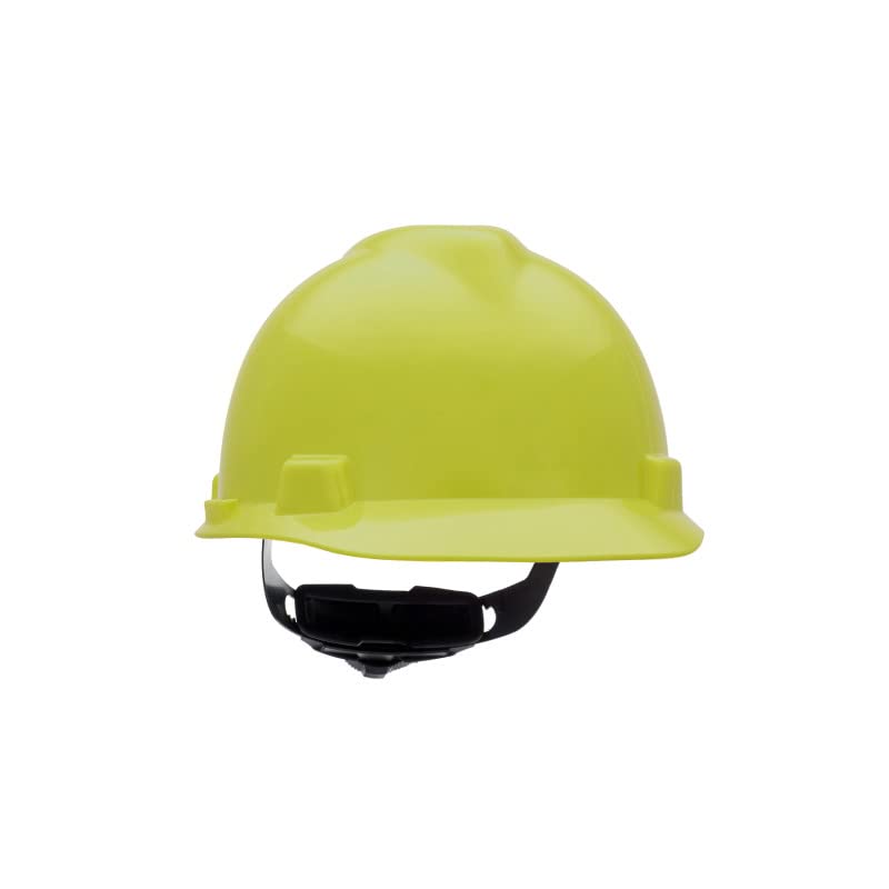 MSA 10061512 V-Gard Cap Style Safety Hard Hat With Fas-Trac III Ratchet Suspension | Polyethylene Shell