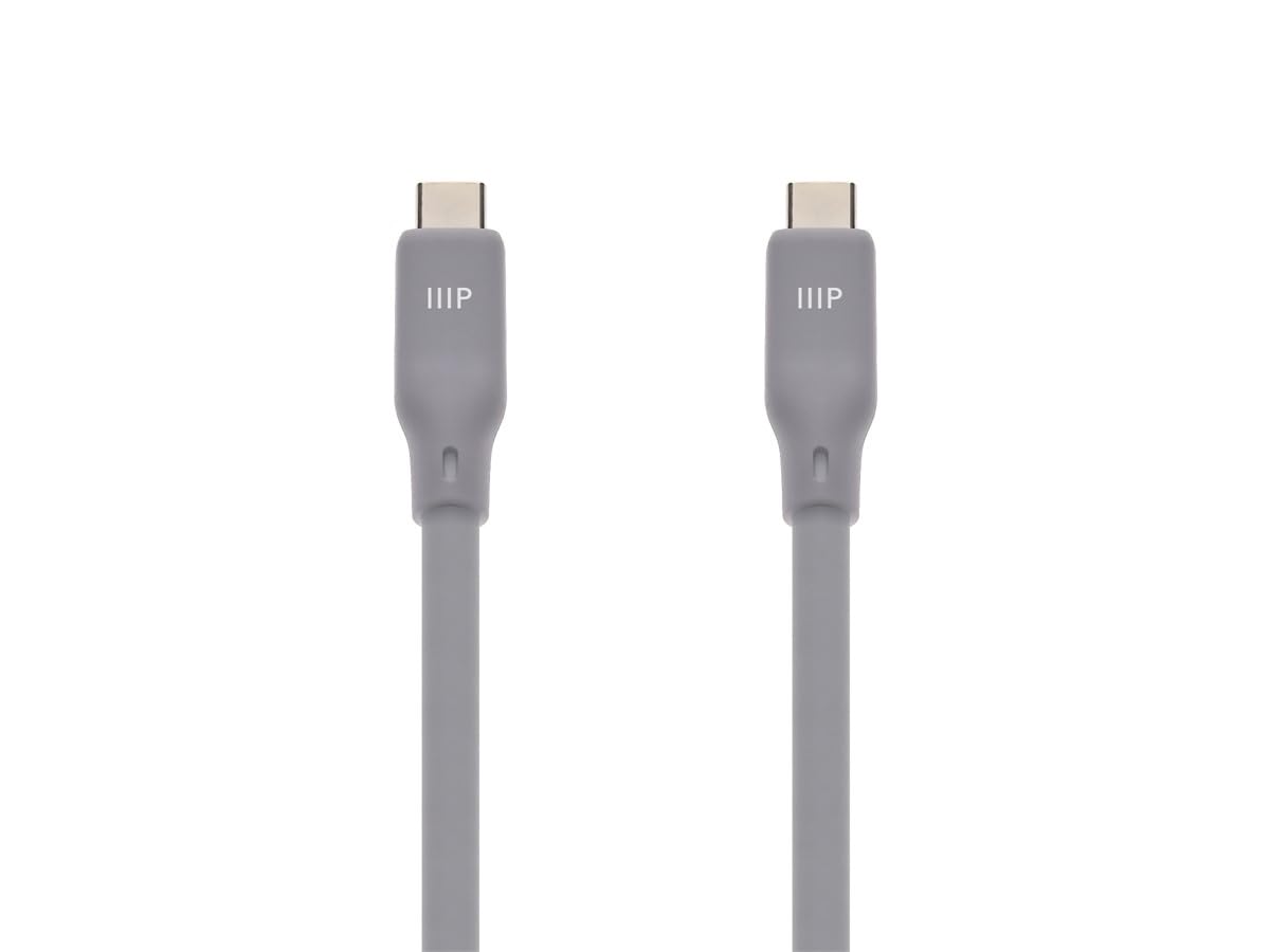 Monoprice USB4 Gen 2 Silicone Cable 6ft Gray