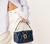 Accessorize chunky quilted crossbody bag  navy blue