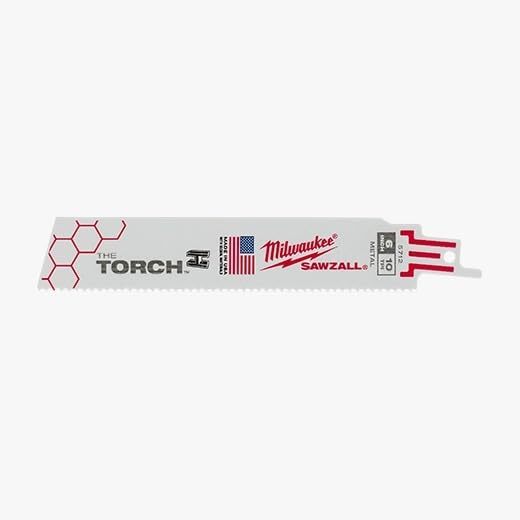 Milwaukee 48-00-8788 9 in. 18 Teeth per in. TORCH Thick Metal Cutting SAWZALL Reciprocating Saw Blades - pack of 25