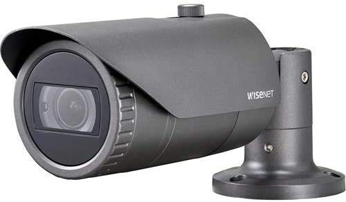 Wisenet QNO-8080R 5 Megapixel Outdoor Network Camera - Bullet - 98.43 ft Infrared Night Vision - H.265, H.264