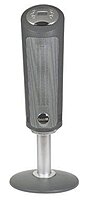 Lasko 5397 1500 Watts Electric Ceramic Oscillating Pedestal Heater, 2 Heat Settings, 30inH x 12inW x 12inD, Silver