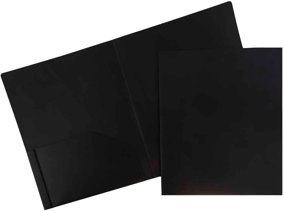 JAM Paper Heavy-Duty 2-Pocket Plastic Presentation Folders - Letter Size