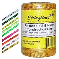 25703 Pro Mason’s Line Reels – 1 Lb. Stringliner® PRO Twisted White 1080'. (1 Pack)