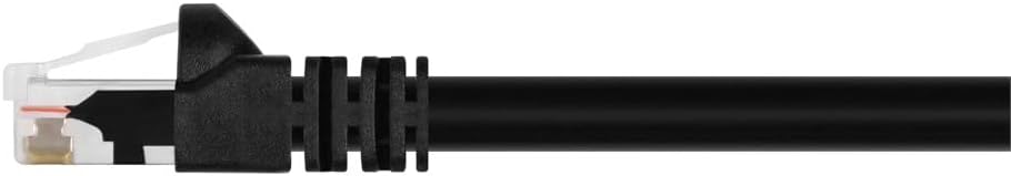 Monoprice Cat6 Ethernet Patch Cable - RJ45, Stranded, 550Mhz, UTP, Pure Bare Copper Wire, 24AWG, 1 Feet, Black