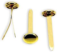 Office Depot Round-Head Fasteners, 1in., Brass, Pack of 100, ABEL-02
