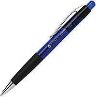 Office Depot Brand Soft-Grip Retractable Ballpoint Pens, Medium Point, 1.0 mm, Blue Barrel, Blue Ink, Pack Of 12