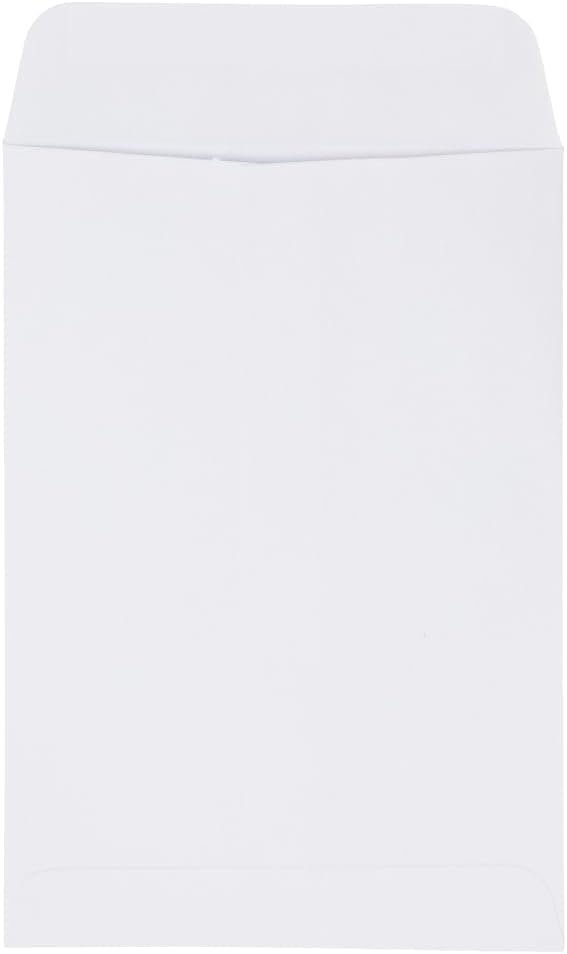 JAM Paper Open-End Catalog Envelopes with Gummed Closure - White