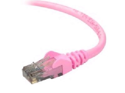 Belkinponents 3ft Cat6 Snagless Patch Cable Utp Pink Pvc Jacket 23awg 50 Micron Gold Plat