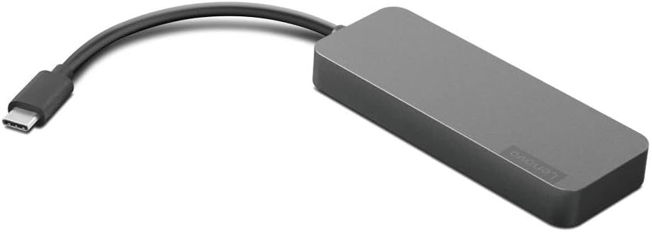 Lenovo USB-C to 4 Port USB-A Hub - USB Type C - External - 4 USB Port(s) - 4 USB 3.0 Port(s)