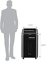 Fellowes Powershred 225Ci 22-Sheet 100% Jam-Proof Crosscut Paper Shredder Commercial Grade for Office, Black 3825001