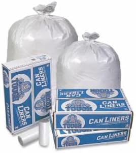 WHITE Trash Can Liners SIZE 33x39 THICKNESS 0.85MIL Bags per case 150
