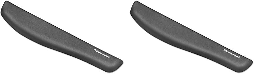 FELLOWES PlushTouch FoamFusion Keyboard Wrist Rest with MICROBAN