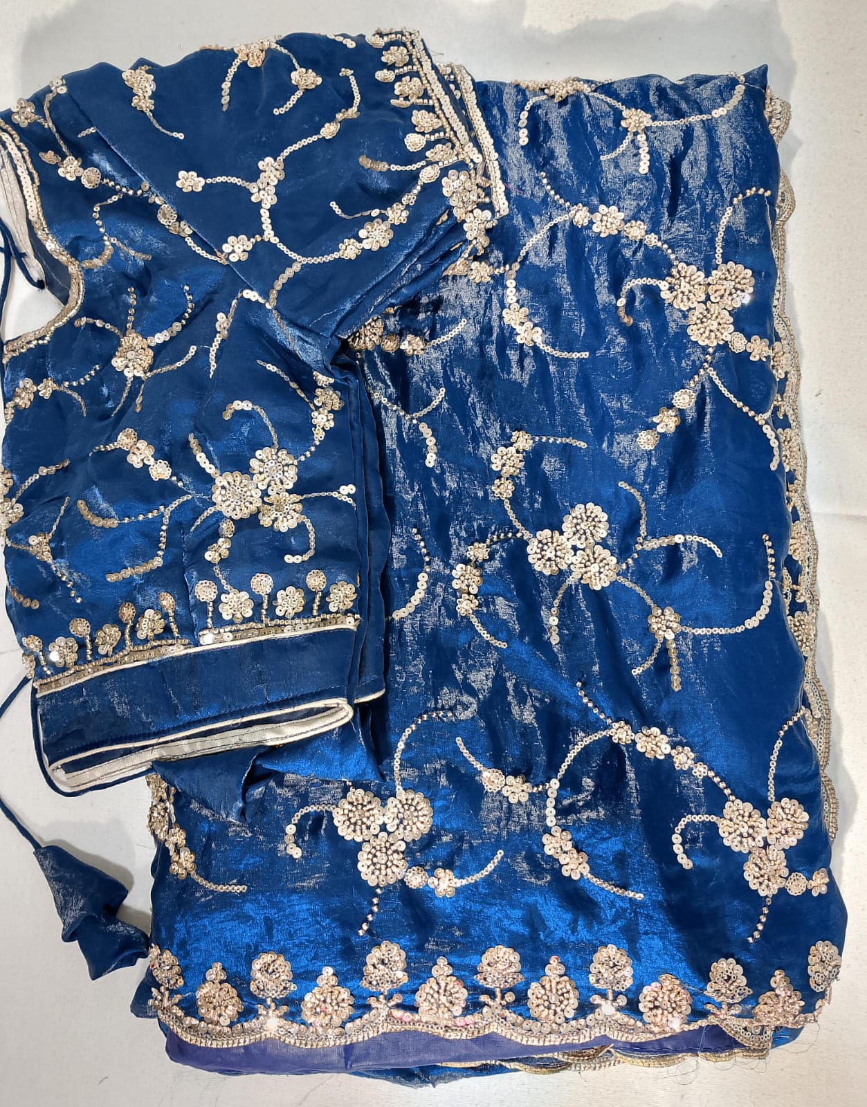 N232: Ready To Ship Beautiful Sequence Work Saree With Stitched Blouse N232: Ready To Ship Beautiful Sequence Work Saree With Stitched Blouse