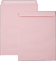 LUX 10 x 13 Open-End Envelopes, 80lb, Peel & Press Closure, Candy Pink - Pack of 50