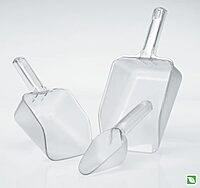 Rubbermaid Commercial Products Bouncer Ice Scoop 32 Ounce Clear for Ingredient Bins or Freezer Small Plastic 32-Ounce