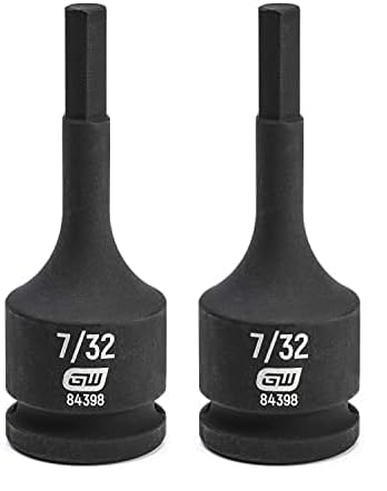GEARWRENCH 3/8" Drive Hex Bit Impact SAE Socket 7/32" - 84398 (Pack of 2) 1 Count (Pack of 2)