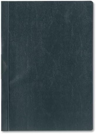 Vinyl DuraClip Report Cover w/Clip, Letter, Holds 30 Pages, Clear/Black, 25/Box