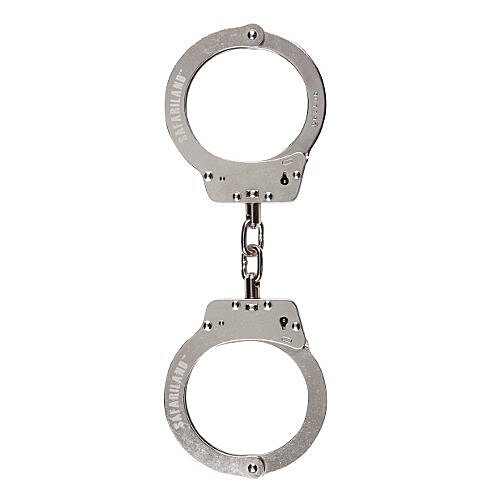 Monadnock Hiatt Lightweight Steloy Chain Handcuffs, Nickel, 3103-H