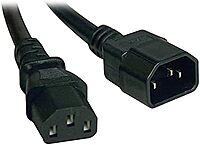 Tripp Lite Standard Computer Power Extension Cord (IEC-320-C14 to IEC-320-C13) 18 AWG 10A
