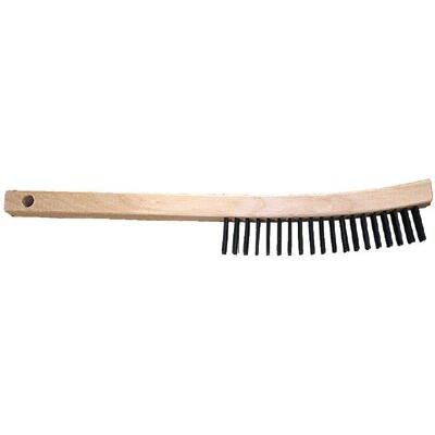 Curved Handle Scratch Brushes, 13 3/4", 4 X 19 Rows, Carbon Stl Wire, Wood Hndle (410-85006) Each