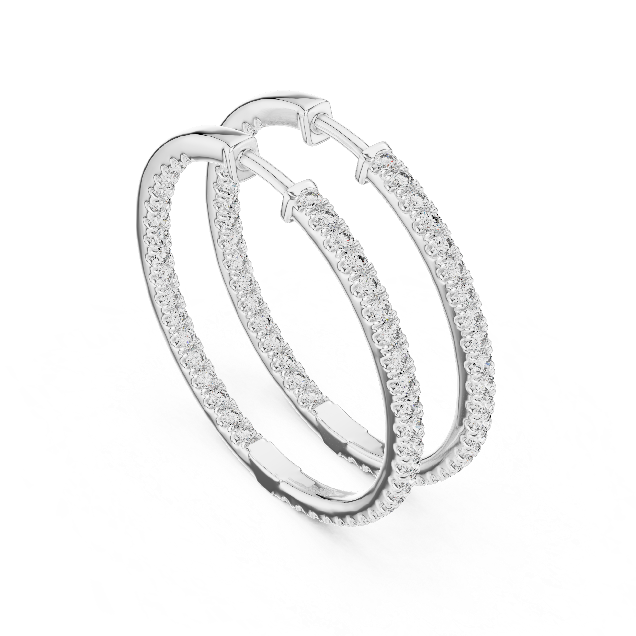 Classic eternity in-out hoops