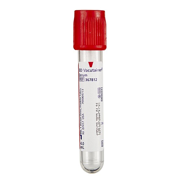 BD Vacutainer® Venous Blood Collection Tube Clot Activator Additive 4 mL BD Hemogard™ Closure Plastic Tube
