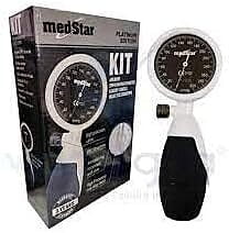 MEDSTAR | Kit Baumanómetro Aneroide Tipo Palma Platinum con Estetoscopio de Lujo (BLANCO) Esfigmomanómetro para Enfermeras, Médicos y Estudiantes MEDSTAR | Kit Baumanómetro Aneroide Tipo Palma Platinum con Estetoscopio de Lujo (BLANCO) Esfigmomanómetro para Enfermeras, Médicos y Estudiantes