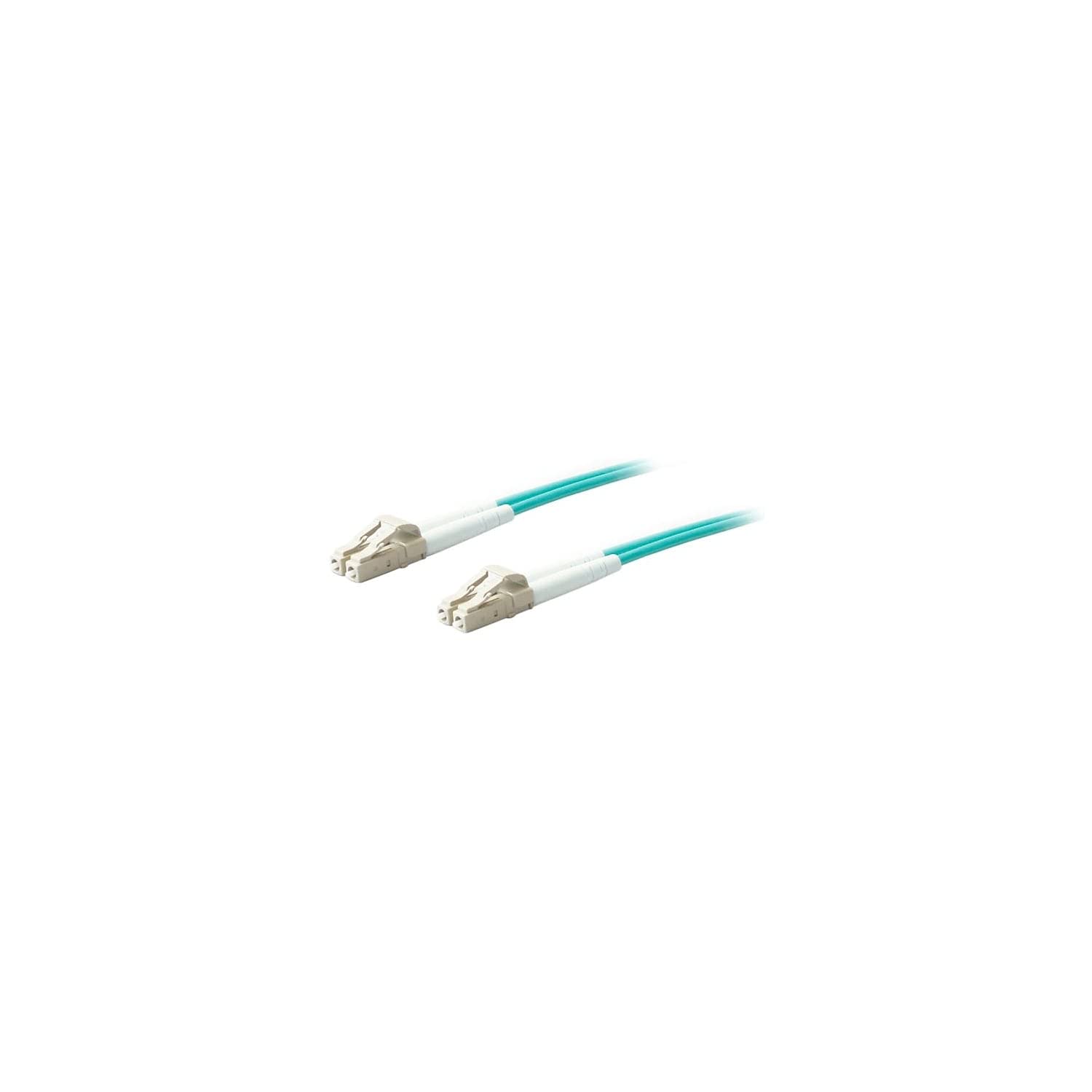 AddOn 15m LC (Male) to LC (Male) Aqua OM4 Duplex Fiber OFNR (Riser-Rated) Patch Cable