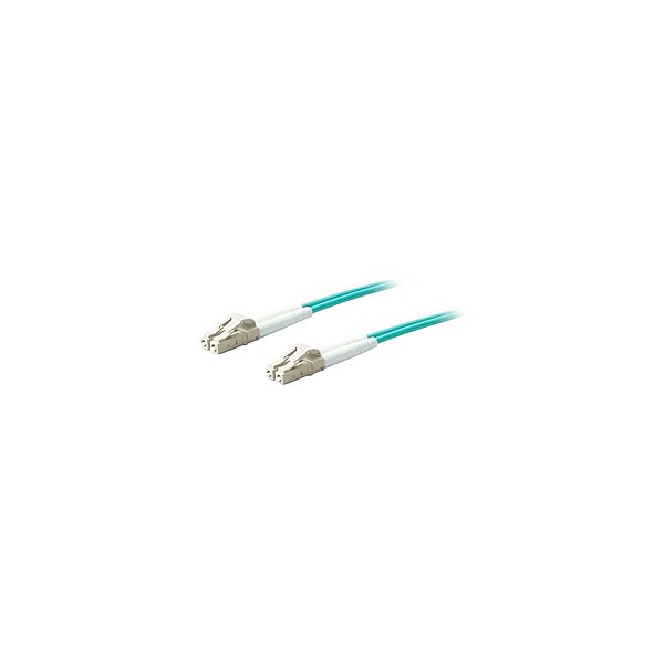 AddOn 15m LC (Male) to LC (Male) Aqua OM4 Duplex Fiber OFNR (Riser-Rated) Patch Cable