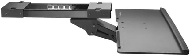 StarTech.com Under Desk-Mount Keyboard Tray - 26.4” Wide - Adjustable - Ergonomic Slide-Out Keyboard Shelf with Tilt