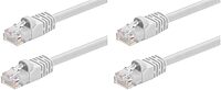 Monoprice 0.5FT 24AWG Cat6 550MHz UTP Ethernet Bare Copper Network Cable - White (Pack of 2) White 1 Count (Pack of 2)