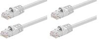 Monoprice 0.5FT 24AWG Cat6 550MHz UTP Ethernet Bare Copper Network Cable - White (Pack of 2) White 1 Count (Pack of 2)