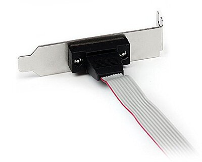 StarTech.com 1 Port 16-Inch DB9 Serial Port Bracket to 10 Pin Header - Low Profile (PLATE9M16LP) (Pack of 2) 1 Count (Pack