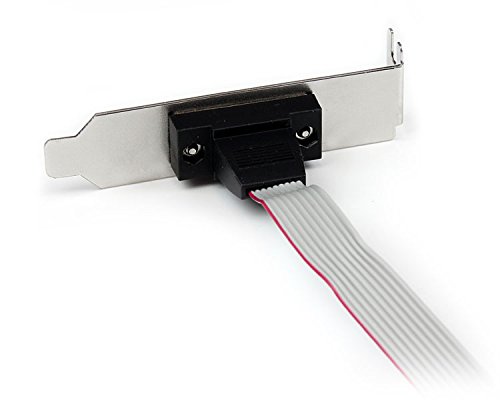 StarTech.com 1 Port 16-Inch DB9 Serial Port Bracket to 10 Pin Header - Low Profile (PLATE9M16LP) (Pack of 2) 1 Count (Pack