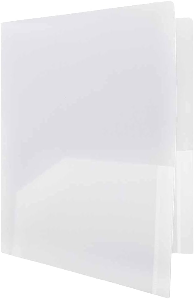 JAM Paper Heavy-Duty 2-Pocket Plastic Presentation Folders - Letter Size