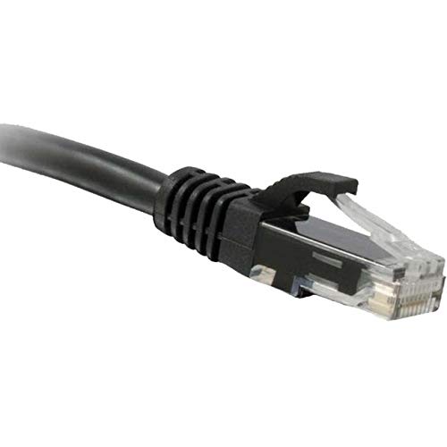1ft CAT6 Black Snagless Molded Boot Unshielded (UTP) Gigabit Network Patch Cable 1' RJ-45 Male - RJ-45 Male