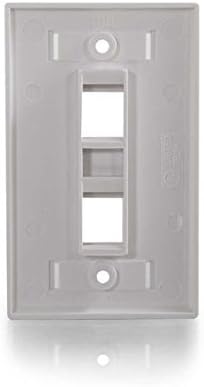 C2G 1-Port Single Gang Multimedia Keystone Wall Plate - White