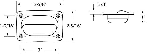Attwood Corporation 2027-7 ABS Flush Hatch Pull 1 Count (Pack of 1)