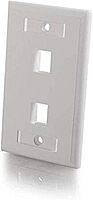 C2G 1-Port Single Gang Multimedia Keystone Wall Plate - White