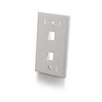 C2G 1-Port Single Gang Multimedia Keystone Wall Plate - White