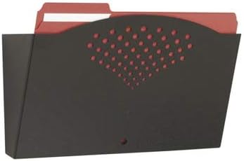 Safco 3171BL Steel Wall Rack with Single Legal Size Pocket | Durable Powder Coated | Flush Wall Mount | Black | Legal Size