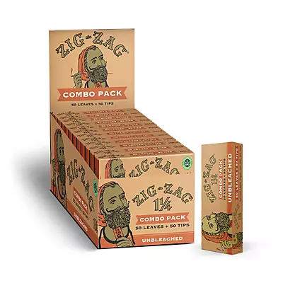 ZIG ZAG COMBO PACK | 1 1-4 UNBLEACHED 24 CT - 50 LEAVES + 50 TIPS