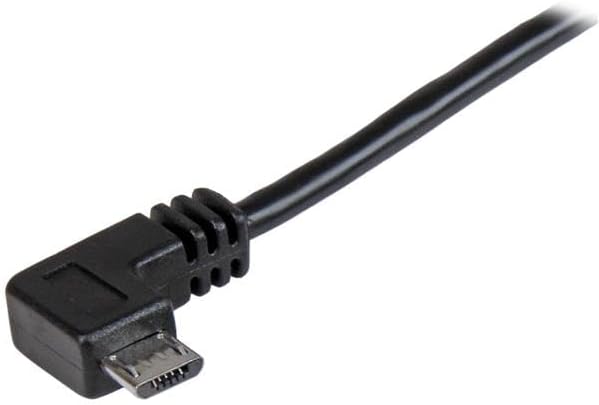 StarTech.com 1m 3ft Right Angle Micro-USB Charge-and-Sync Cable M/M - USB 2.0 A to Micro-USB - 30/24 AWG - USBAUB1MRA