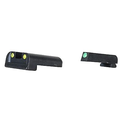 TRUGLO TFO Tritium & Fiber-Optic Front & Rear Handgun Sight Set Compatible with Sig Sauer Handguns