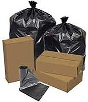 41 x 54 in 1.5 MIL Black 55 Gal Repro Can Liners - 100/Roll