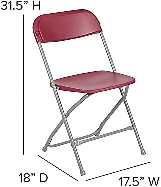 Flash Furniture Hercules Series Commercial-Grade Plastic Folding Chair - 650LB Weight Capacity